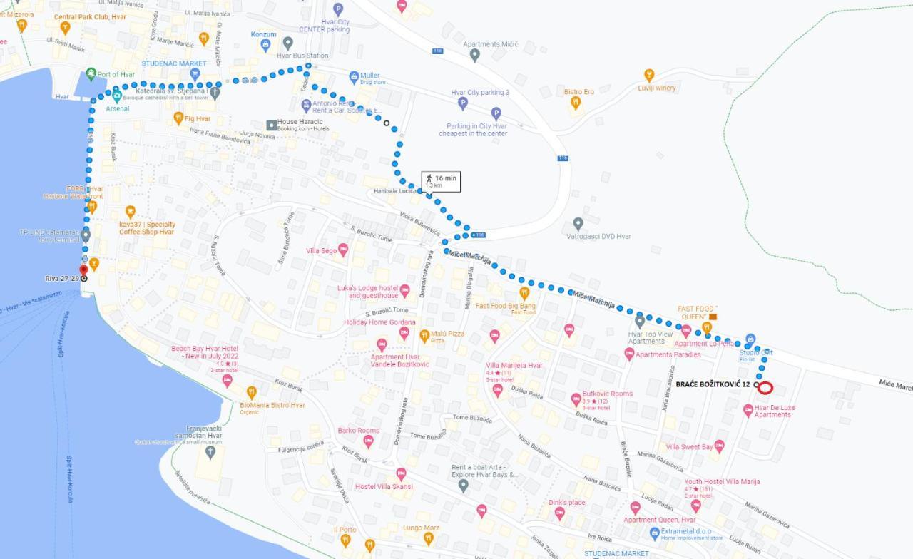 Hvar Apartments Felix Хвар Экстерьер фото